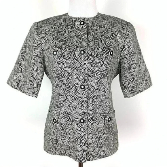 Vtg Carlisle blazer size 4 pebble print 80’s 90’s - Picture 1 of 10